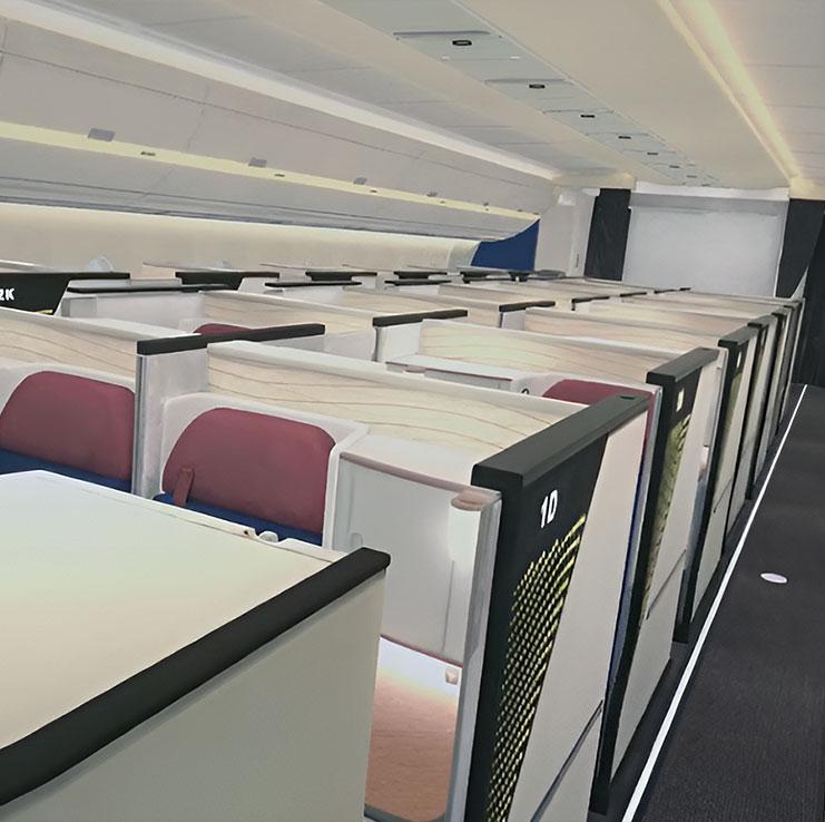 Next-Gen Airline Cabin walkthrough with Interactive VR experience