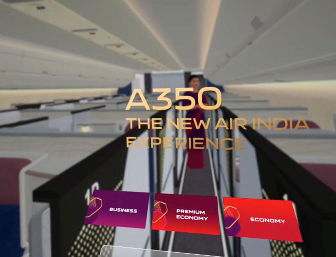 Next-Gen Airline Cabin walkthrough with Interactive VR experience