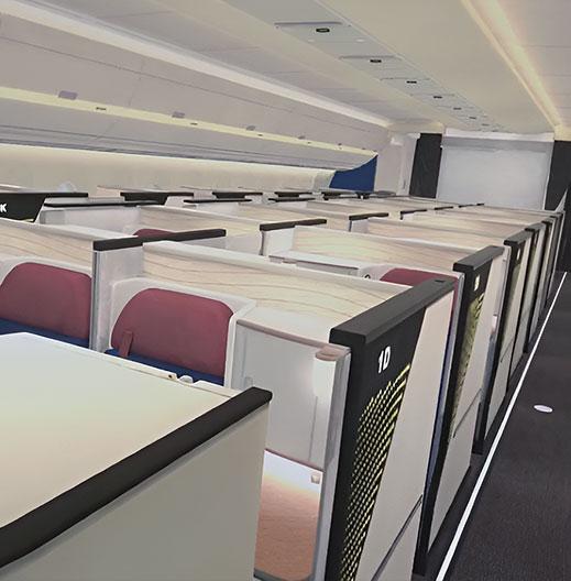 Next-Gen Airline Cabin walkthrough with Interactive VR experience