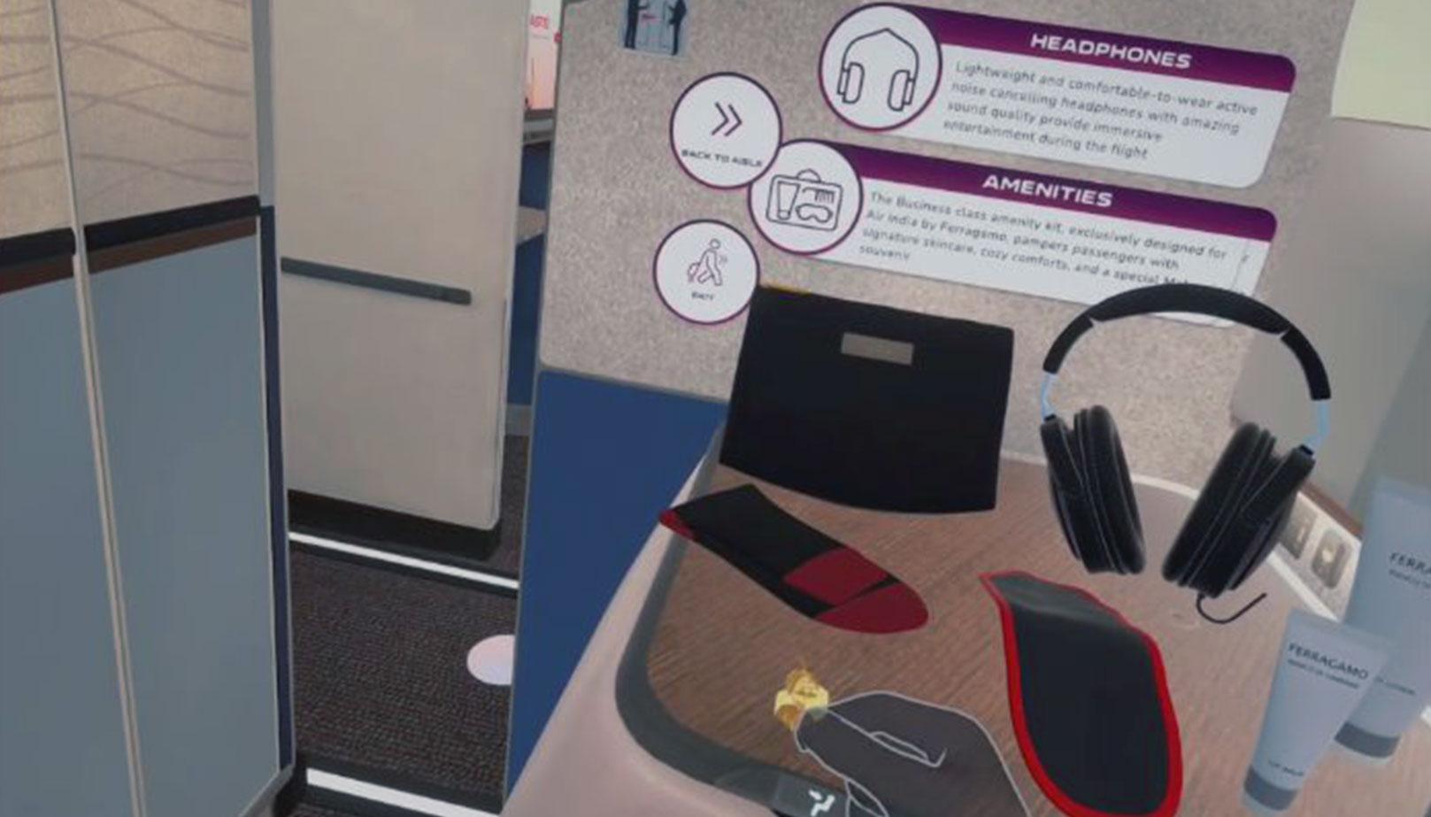 Next-Gen Airline Cabin walkthrough with Interactive VR experience